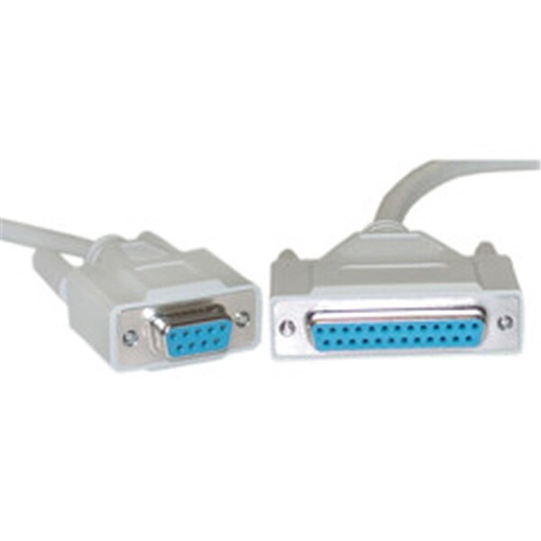 Cable Wholesale CableWholesale 10D1-21406 Null Modem Cable DB9 Female to DB25 Female UL rated 8 Conductor 6 foot 10D1-21406 - main
